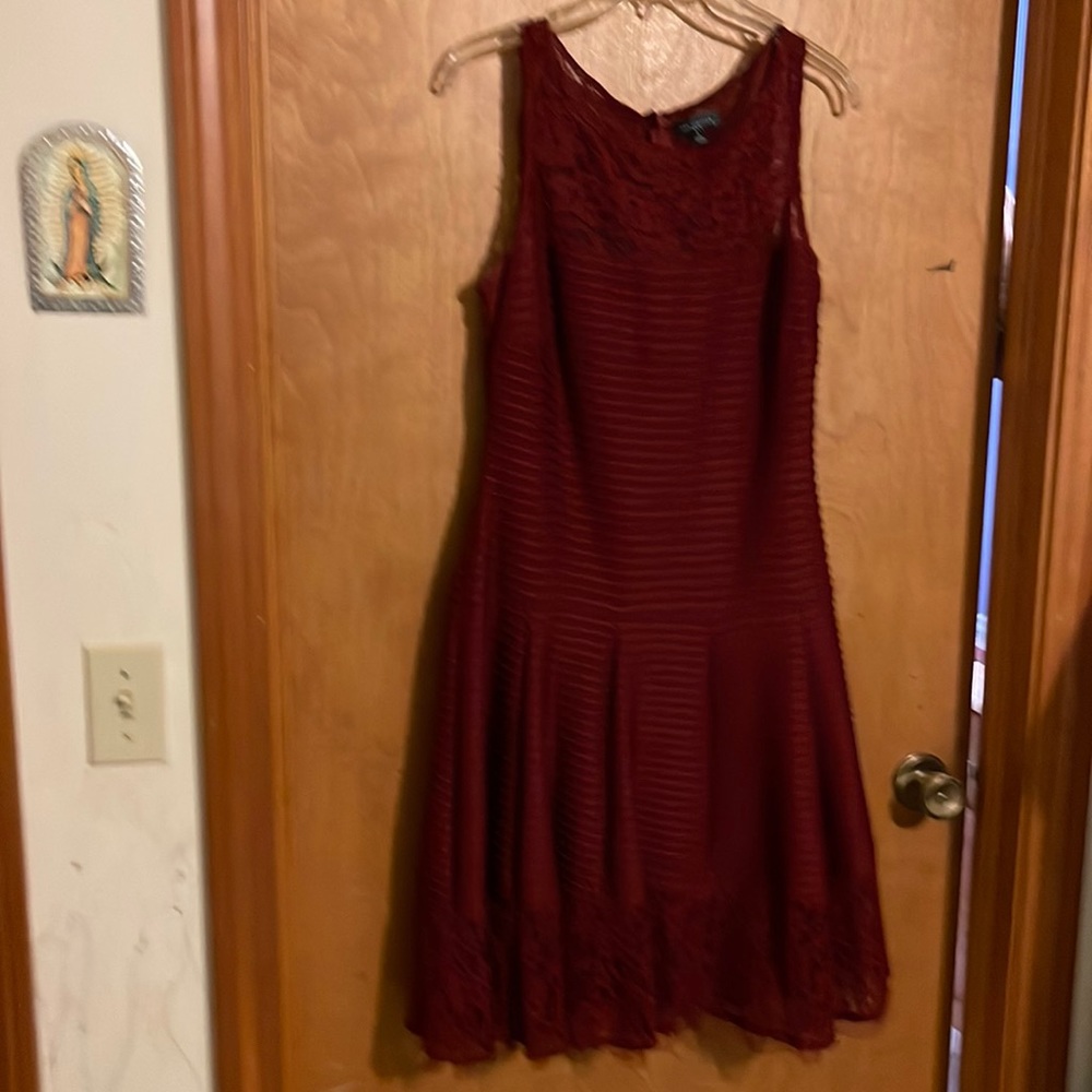 Burgundy party dress